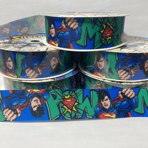 Superman POW DC Comics Printed Grosgrain Ribbon 5 Spools 1" 3yds Crafts